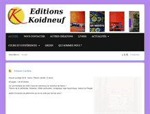 Tablet Screenshot of editionskoidneuf.fr